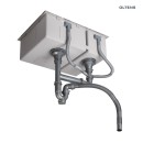 Zlewozmywak stalowy 1-komorowy 44x44cm Oltens Stalvask czarny 71100300 z syfonem, bez otworu na baterię