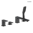 Oltens Hadsel bateria wannowo-prysznicowa nawannowa 4-otworowa czarny mat 34203300