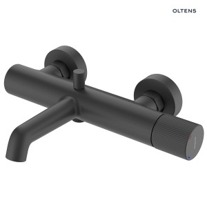 Oltens Hamnes bateria wannowo-prysznicowa ścienna czarny mat 34005300