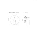 Oltens Jog bateria wannowo-prysznicowa podtynkowa kompletna chrom 34103100 - rysunek techniczny