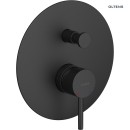 Oltens Molle bateria wannowo-prysznicowa podtynkowa kompletna czarny mat 3410030