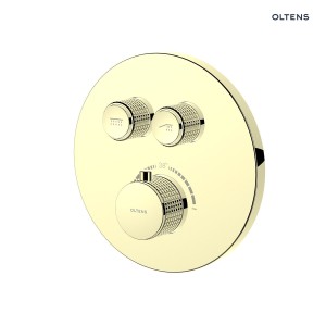 Oltens Onega bateria wannowo-prysznicowa podtynkowa termostatyczna złoty 34601800