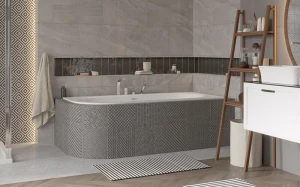 Besco Avita Slim + 160x75 prawa #WAV-160-NPP wanna narożna do zabudowy z chromowanym przelewem