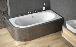 Besco Avita Slim 160x75 prawa #WAV-160-NPS wanna narożna do zabudowy