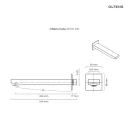Oltens Gota wylewka wannowa chrom 39101100 - rysunek techniczny