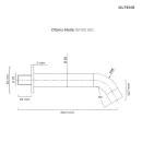 Oltens Molle wylewka wannowa chrom 39100100 - rysunek techniczny