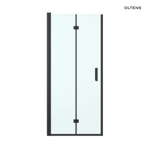 Oltens Hallan drzwi prysznicowe 90 cm czarny mat/szkło przezroczyste 21201300