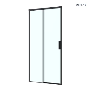 Oltens Breda drzwi prysznicowe 110 cm czarny mat/szkło przezroczyste 21214300