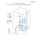 Oltens Breda drzwi prysznicowe 110 cm czarny mat/szkło przezroczyste 21214300 - rysunek techniczny