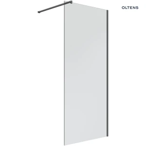 Oltens Bo Walk-In ścianka prysznicowa 100 cm czarny mat/szkło przezroczyste 22002300