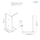 Oltens Vida Walk-in ścianka prysznicowa 110 cm chrom połysk/szkło przezroczyste 22006100 - rysunek techniczny