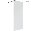 Oltens Bo Walk-in ścianka prysznicowa 80 cm czarny mat/szkło przezroczyste 22000300