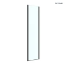 Oltens Breda ścianka prysznicowa 80 cm boczna czarny mat/szkło przezroczyste 22104300