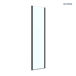 Oltens Breda ścianka prysznicowa 80 cm boczna czarny mat/szkło przezroczyste 22104300