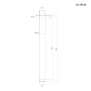 Oltens Aera ramię prysznicowe sufitowe 25 cm złoto szczotkowane 39404810 - rysunek techniczny
