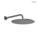 Oltens Vindel Lagan deszczownica 30 cm okrągła z ramieniem ściennym grafit 36012400