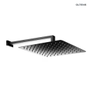 Oltens Vindel (S) Lagan (S) deszczownica 30 cm kwadratowa z ramieniem ściennym czarny mat 36014300