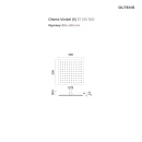 Oltens Vindel (S) Lagan (S) deszczownica 30 cm kwadratowa z ramieniem ściennym czarny mat 36014300 - rysunek techniczny desczownicy