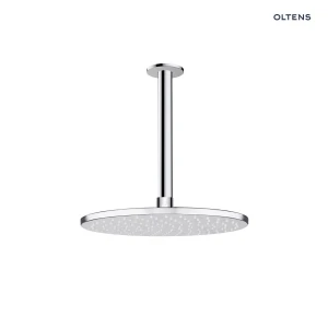 Oltens Atran deszczownica 22x22 cm okrągła z ramieniem sufitowym Aera chrom 36089100