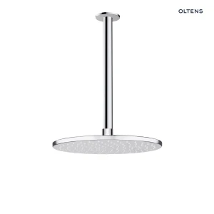 Oltens Atran deszczownica 22x22 cm okrągła z ramieniem sufitowym Aera chrom 36084100