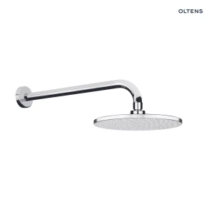 Oltens Atran Lagan deszczownica 22 cm okrągła z ramieniem ściennym chrom 36018100