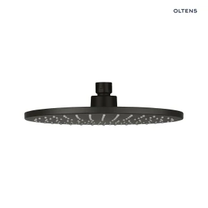 Oltens Atran deszczownica 22 cm okrągła czarny mat 37004300