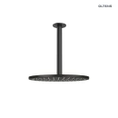 Oltens Atran deszczownica 22x22 cm okrągła z ramieniem sufitowym Aera czarny mat 36089300