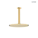 Oltens Atran deszczownica 22 cm okrągła z ramieniem sufitowym Aera złoty połysk 36084800