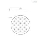 Oltens Regna deszczownica 32x32 cm okrągła z ramieniem Aera chrom 36088100  - rysunek techniczny deszczownicy
