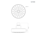 Oltens Skvett deszczownica okrągła 10,5 cm chrom 37110100 - rysunek techniczny