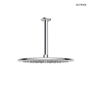 Oltens Sondera deszczownica 30x30 cm okrągła z ramieniem sufitowym Aera chrom 36090100