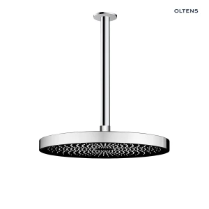 Oltens Vann deszczownica 26x26 cm okrągła z ramieniem sufitowym Aera chrom 36086100