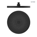 Oltens Vann deszczownica 26x26 cm okrągła z ramieniem sufitowym Aera czarny mat 36091300 - deszczownica