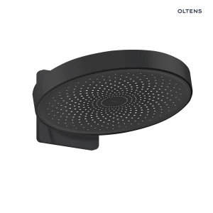 Oltens Vann Krafta deszczownica prysznicowa z ramieniem czarny mat 36039300