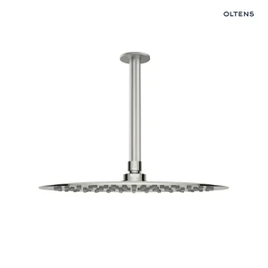 Oltens Vindel deszczownica 30x30 cm okrągła z ramieniem sufitowym Aera nikiel 36082910