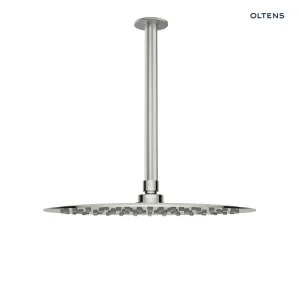 Oltens Vindel deszczownica 30x30 cm okrągła z ramieniem sufitowym Aera nikiel 36081910