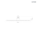 Oltens Vindel deszczownica 30 cm okrągła z ramieniem sufitowym Aera złoto szczotkowane 36082810 - rysunek techniczny deszczownicy