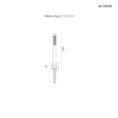 Oltens Sog słuchawka prysznicowa złoty połysk 37103800 - rysunek techniczny słuchawki