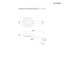 Oltens Driva EasyClick (S) słuchawka prysznicowa czarny mat 37105300 - rysunek techniczny