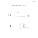 Oltens Motala Select słuchawka prysznicowa chrom 37101100 - rysunek techniczny