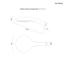 Oltens Saxan EasyClick słuchawka prysznicowa chrom/biały 37100110 - rysunek techniczny