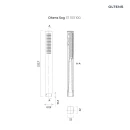 Oltens Sog słuchawka prysznicowa chrom 37103100  - rysunek techniczny