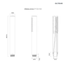 Oltens Ume słuchawka prysznicowa chrom 37102100 - rysunek techniczny