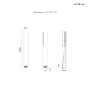 Oltens Ume słuchawka prysznicowa złoty połysk 37102800 - rysunek techniczny
