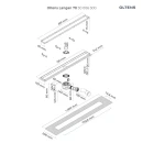 Oltens Langan 70 uniwersalny 2w1 odpływ prysznicowy liniowy 70 cm z kołnierzem czarny mat 30006300 - rysunek techniczny