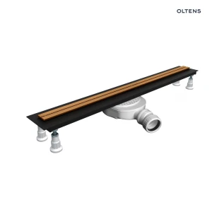 Oltens Langan Slim odpływ prysznicowy liniowy 90 cm miedź połysk/miedź szczotkowana 30012610