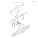 Oltens Langan 90 uniwersalny 2w1 odpływ prysznicowy liniowy 90 cm z kołnierzem czarny mat 30008300 - rysunek techniczny