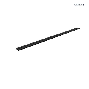Oltens Langan Slim 70 maskownica odpływu prysznicowego liniowego czarny/czarny mat 30018300