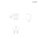 Oltens Gide uchwyt prysznicowy chrom 37401100 - rysunek techniczny