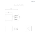 Oltens Gide (S) uchwyt prysznicowy chrom 37400100 - rysunek techniczny